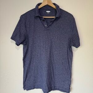 Old Navy Heathered Navy Polo Shirt